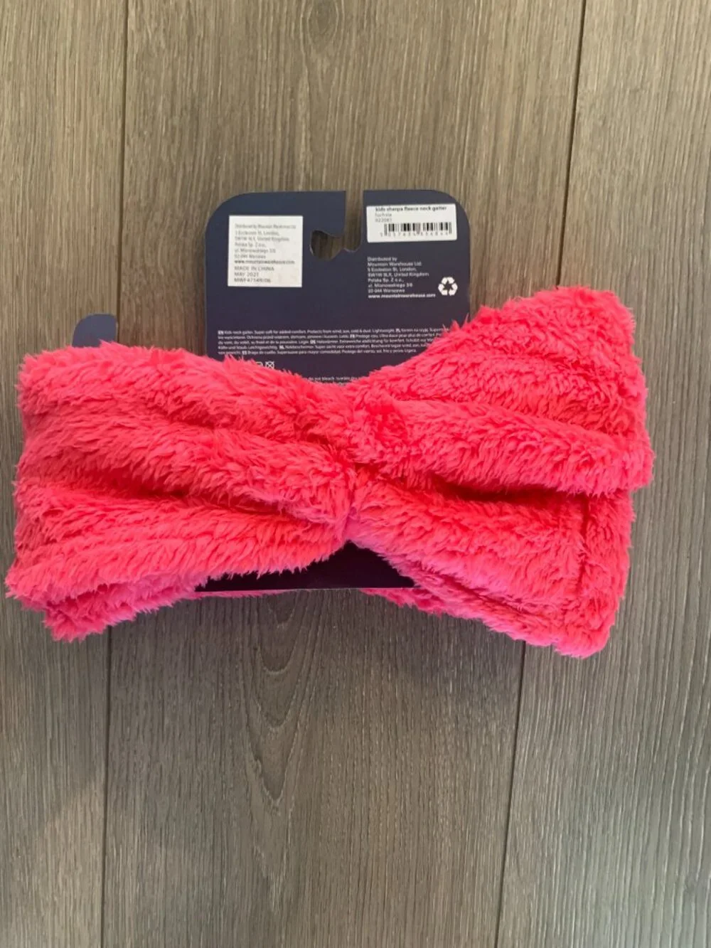 NWT Mountain Warehouse Pink Kids Neck Gaiter Warmer Scarf
